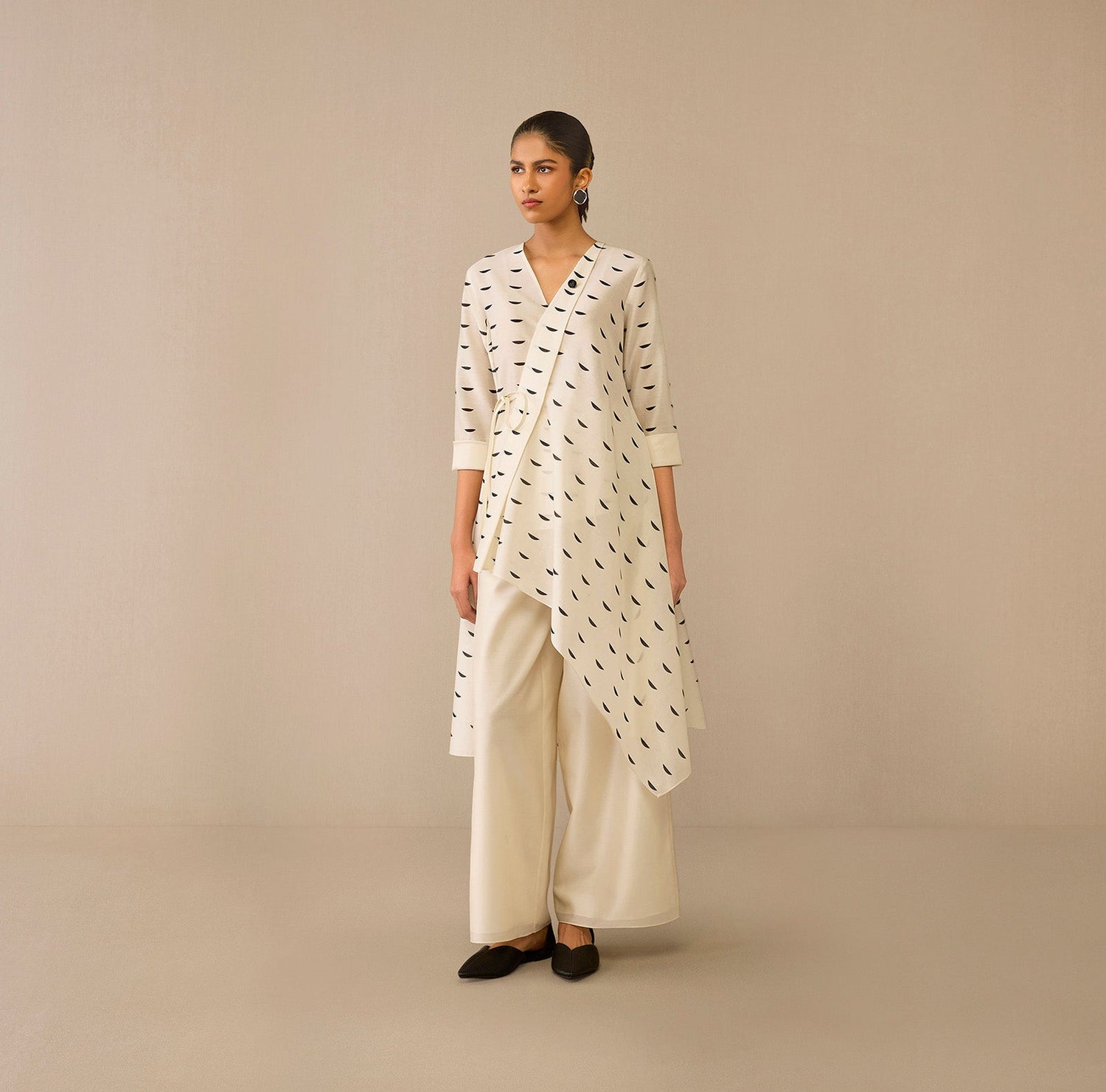 Organza Dildaar Tunic Set – Ivory