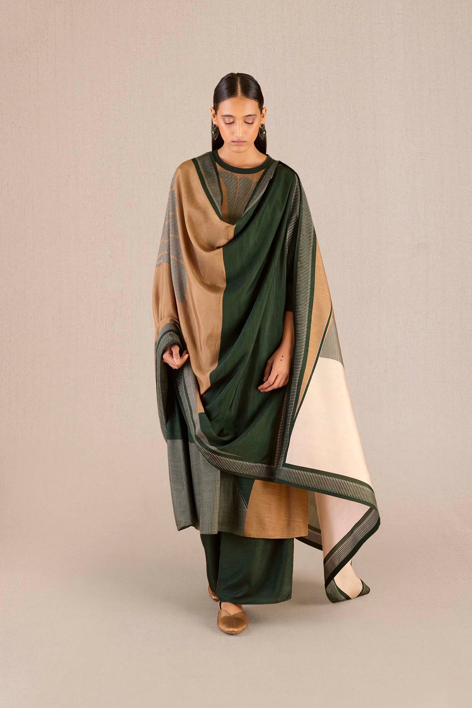 Silk Sahira Kurta Set – Green
