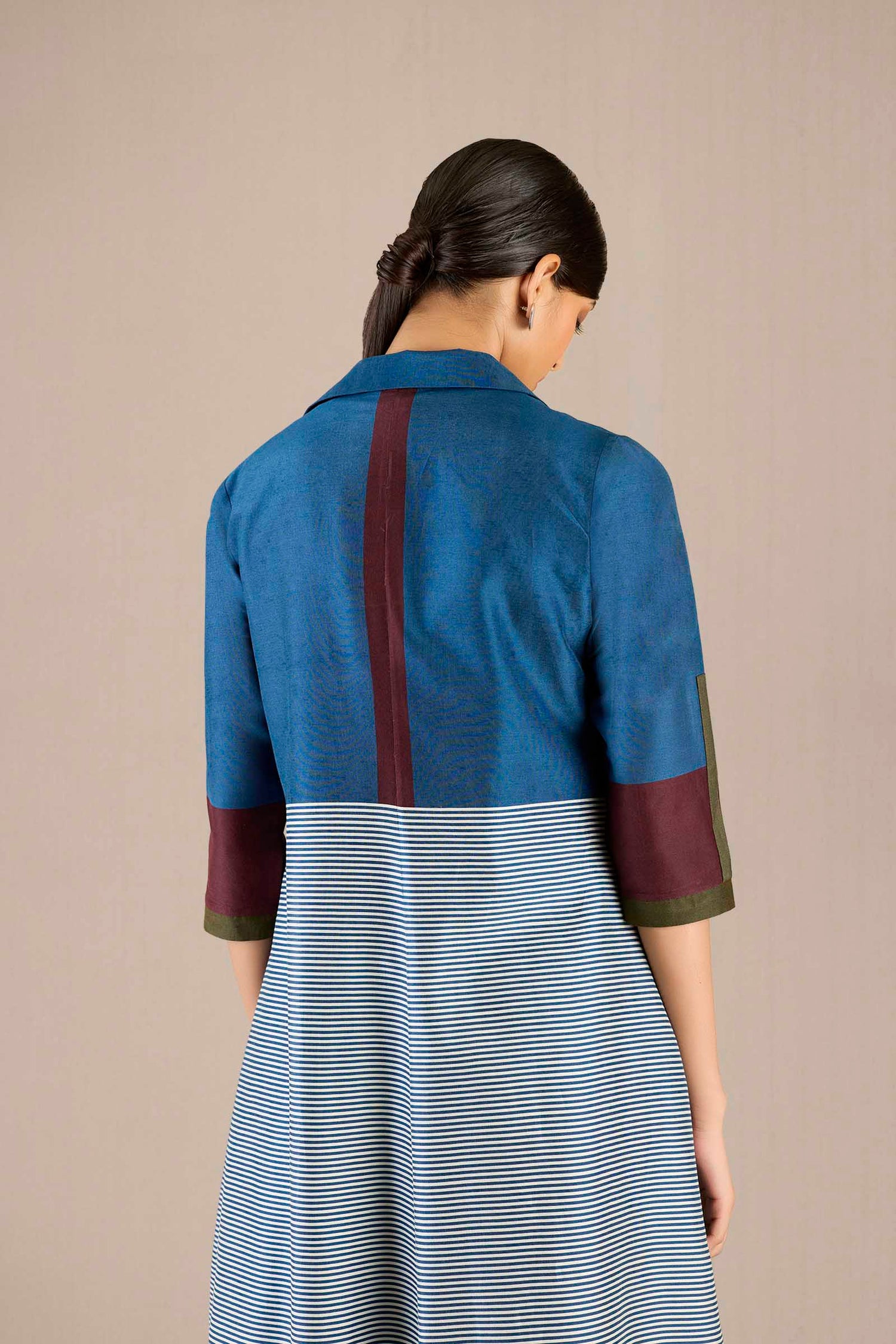 Chanderi Ilana Tunic Set – Blue