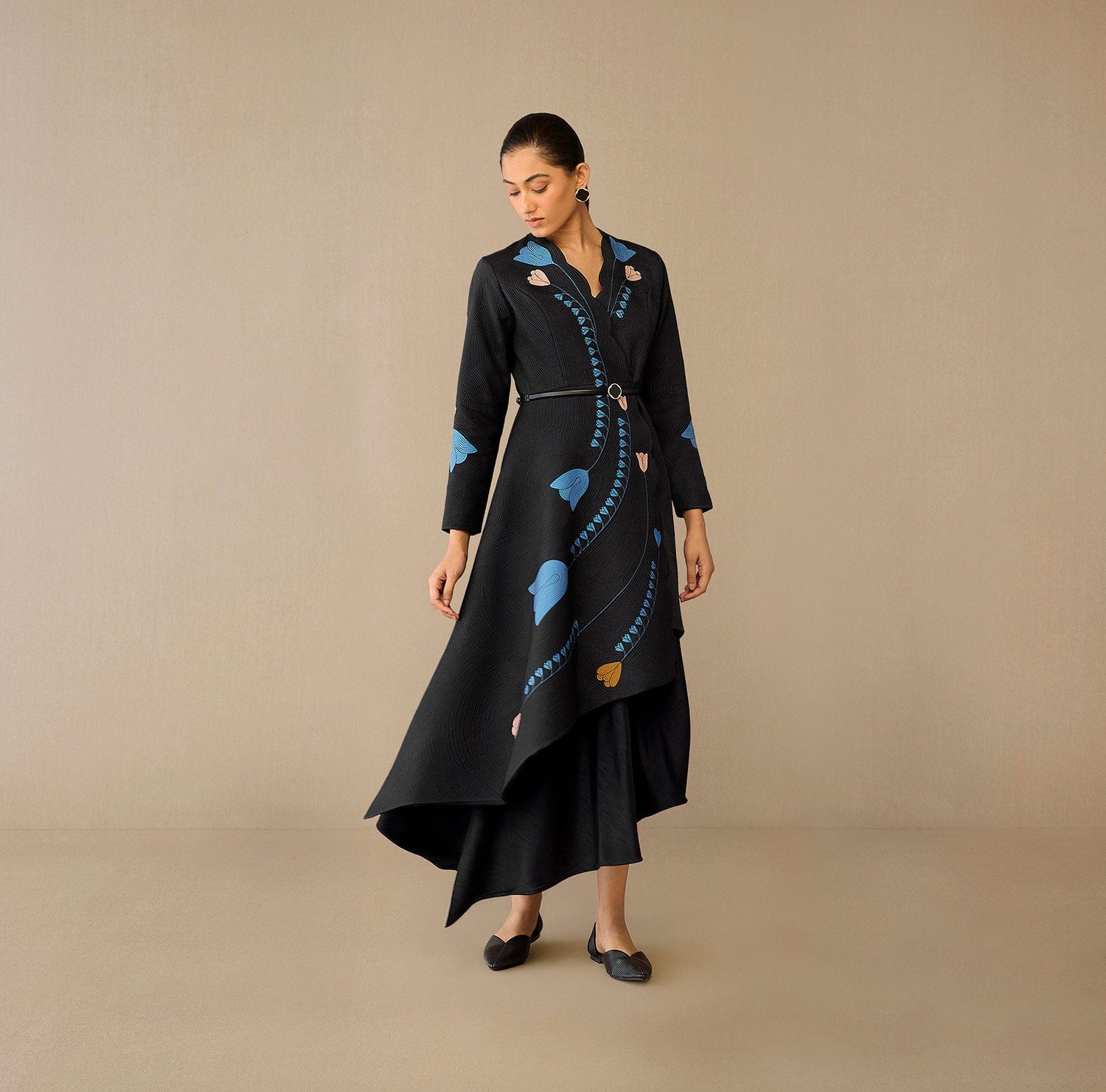Silk Eraya Jacket Set – Black