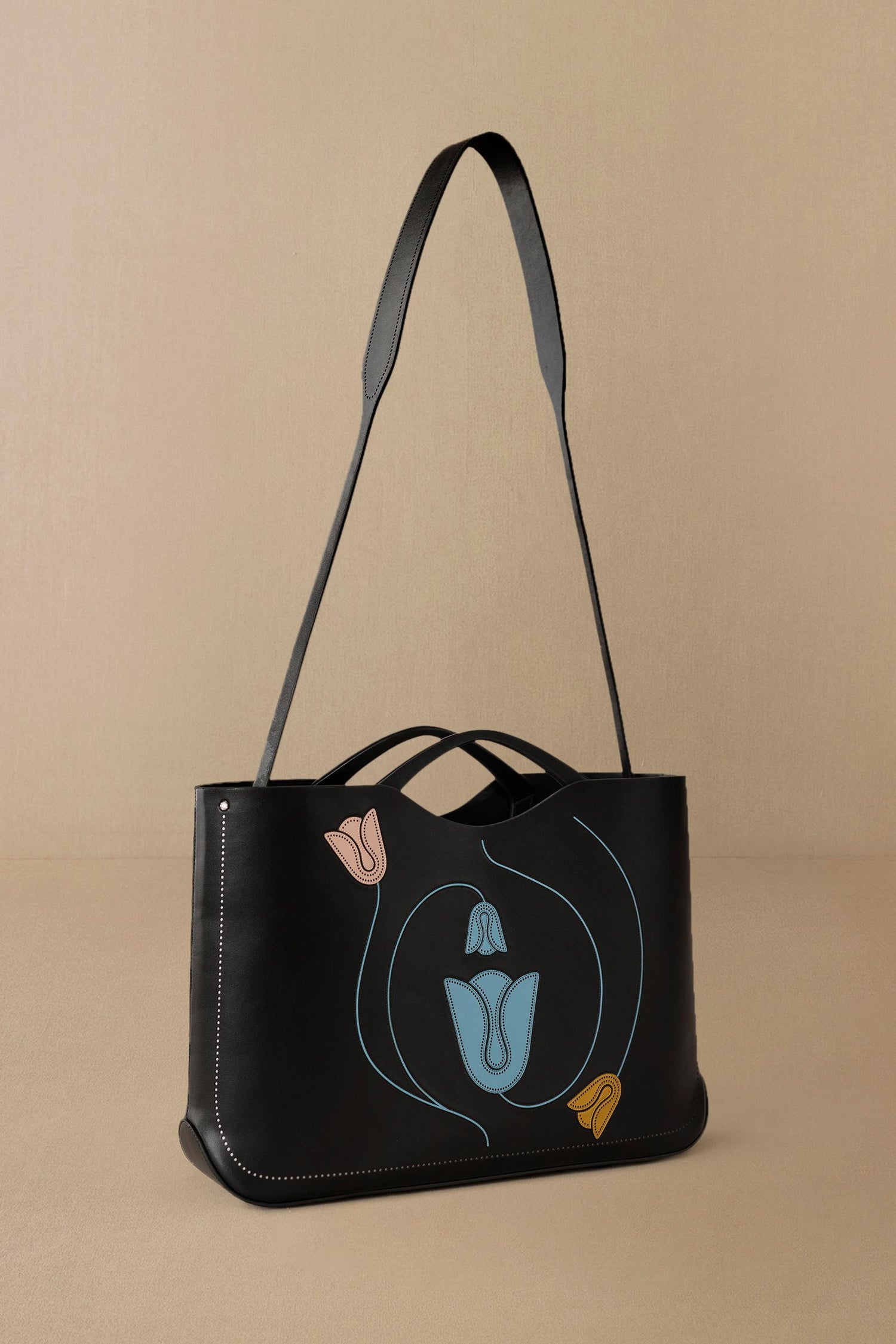 Faux Leather Madea Tote Bag – Black