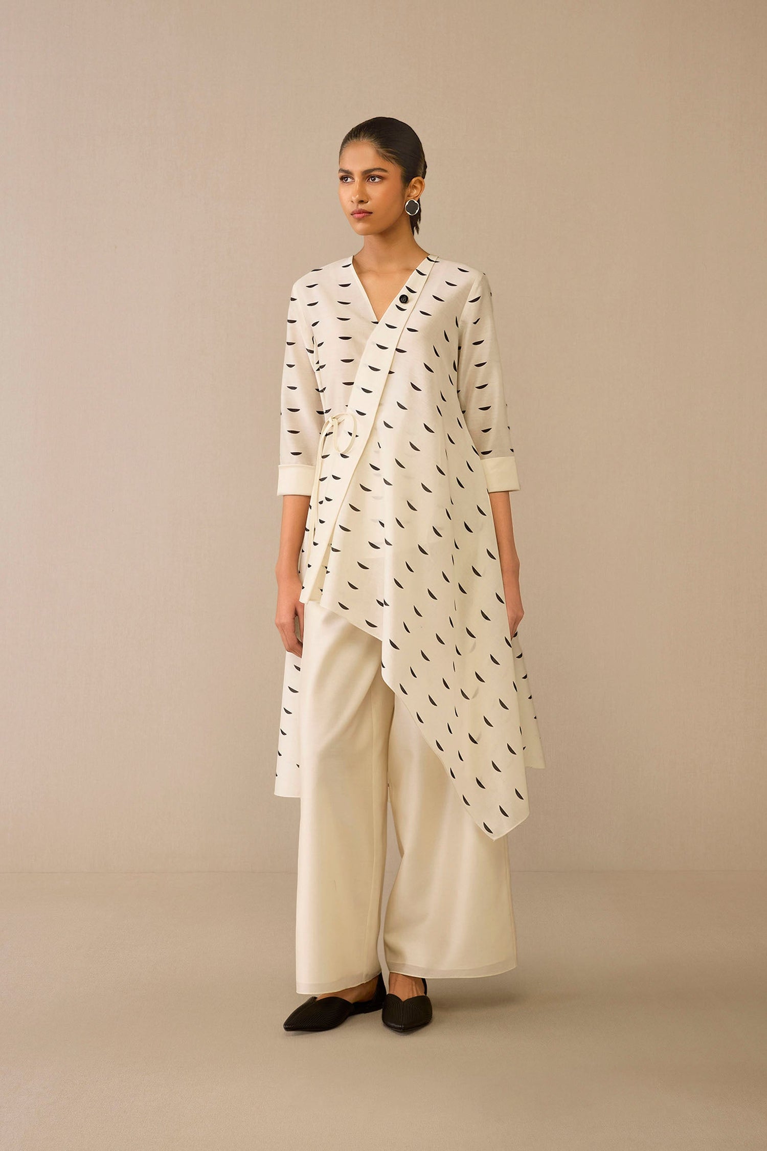 Organza Dildaar Tunic Set – Ivory