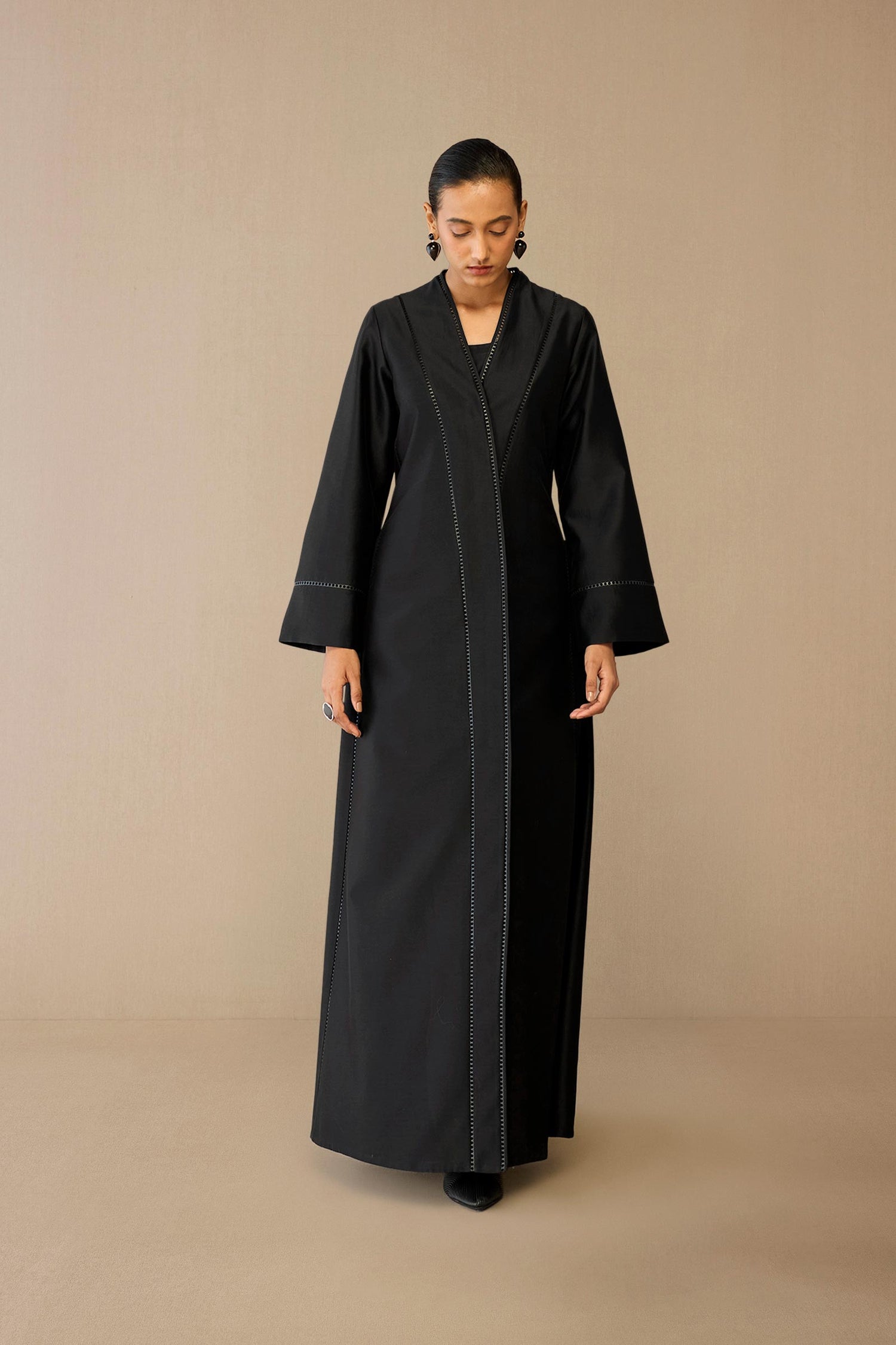 Chanderi Nazia Jacket Set – Black