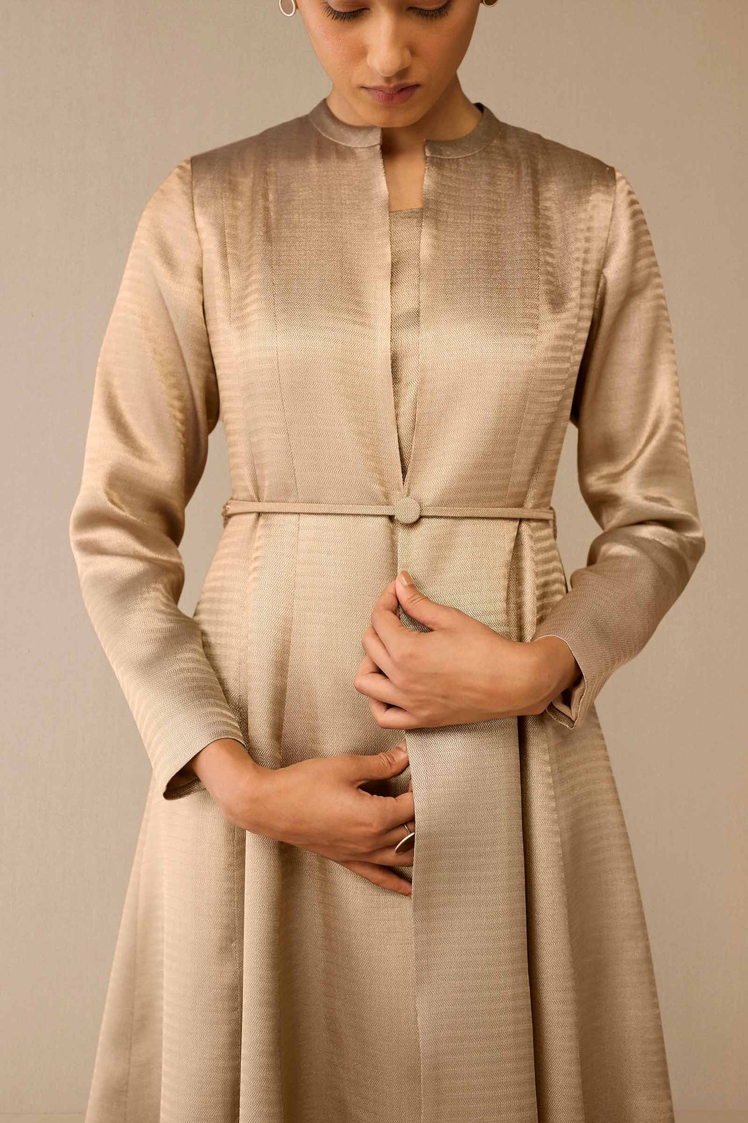 Brocade Fariha Jacket Set – Metallics