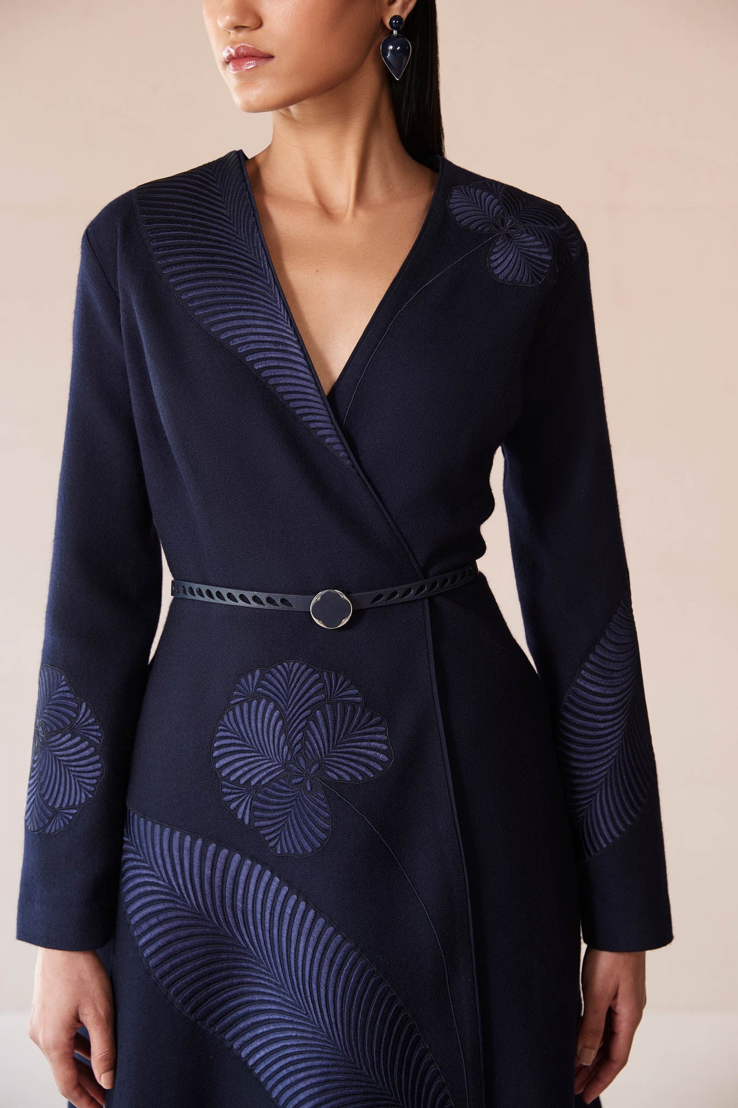 Wool Marwa Jacket Set – Blue