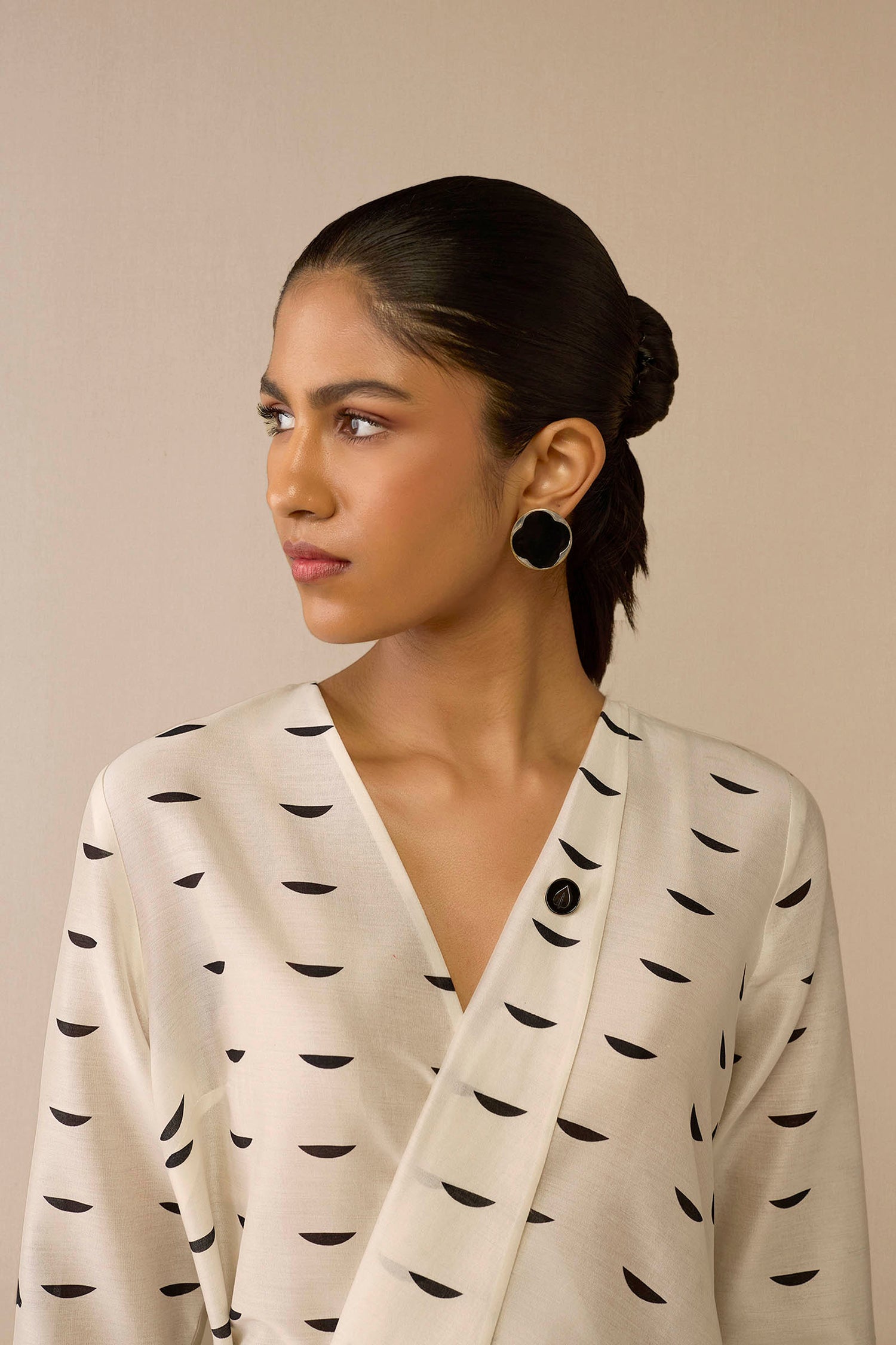 Organza Dildaar Tunic Set – Ivory