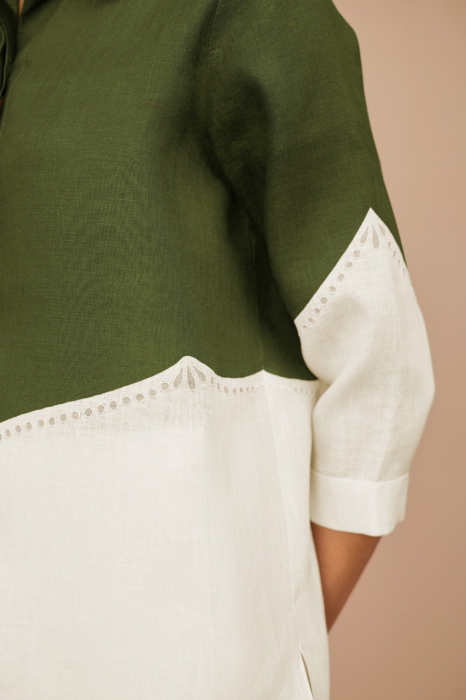 Linen Zelda Shirt Set – Green