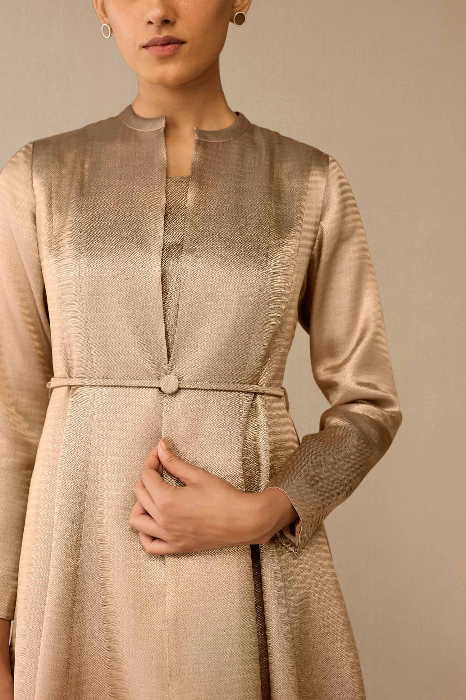 Brocade Fariha Jacket Set – Metallics