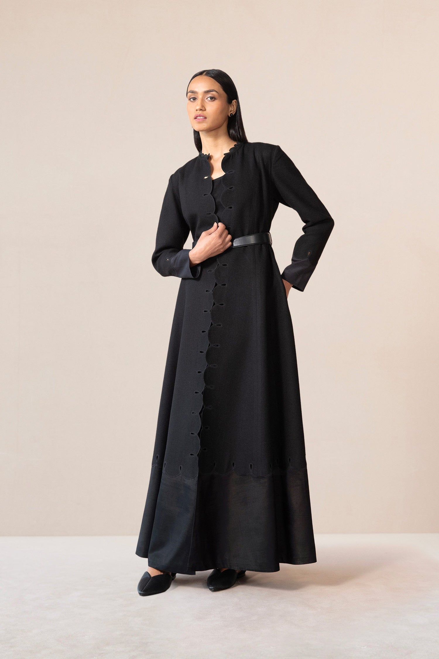 Wool Veda Jacket Set – Black