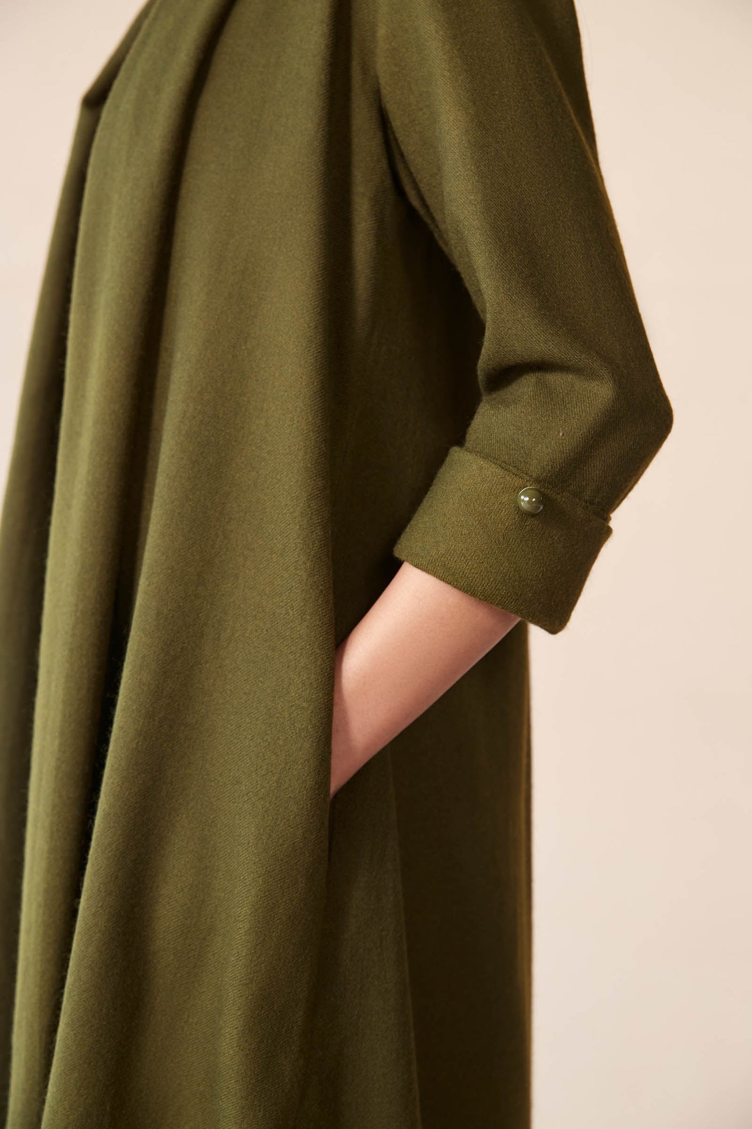 Wool Adele Throw Set – Green