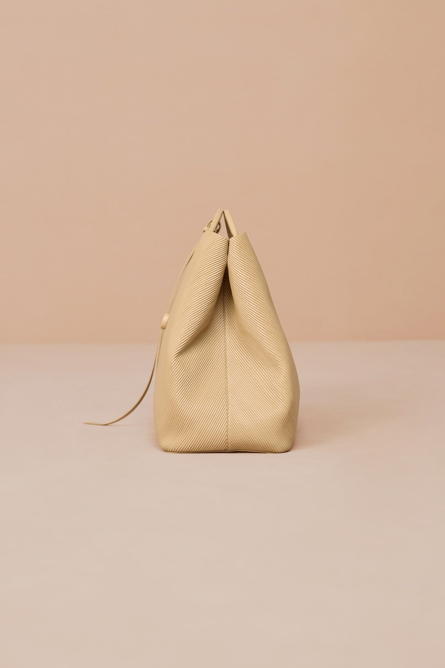 Faux Leather Liora Tote Bag – Beige