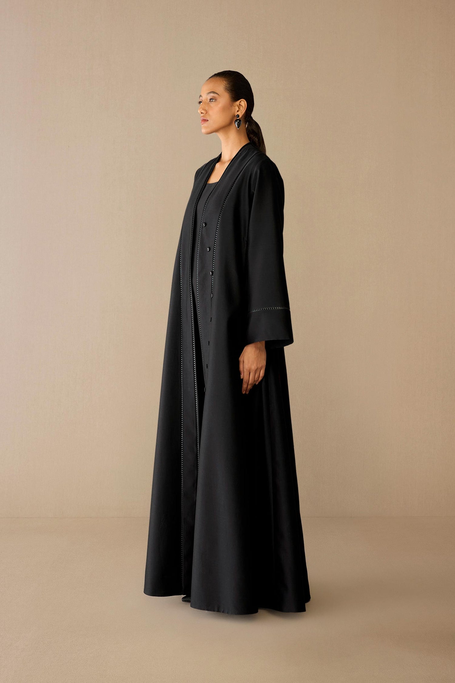 Chanderi Nazia Jacket Set – Black
