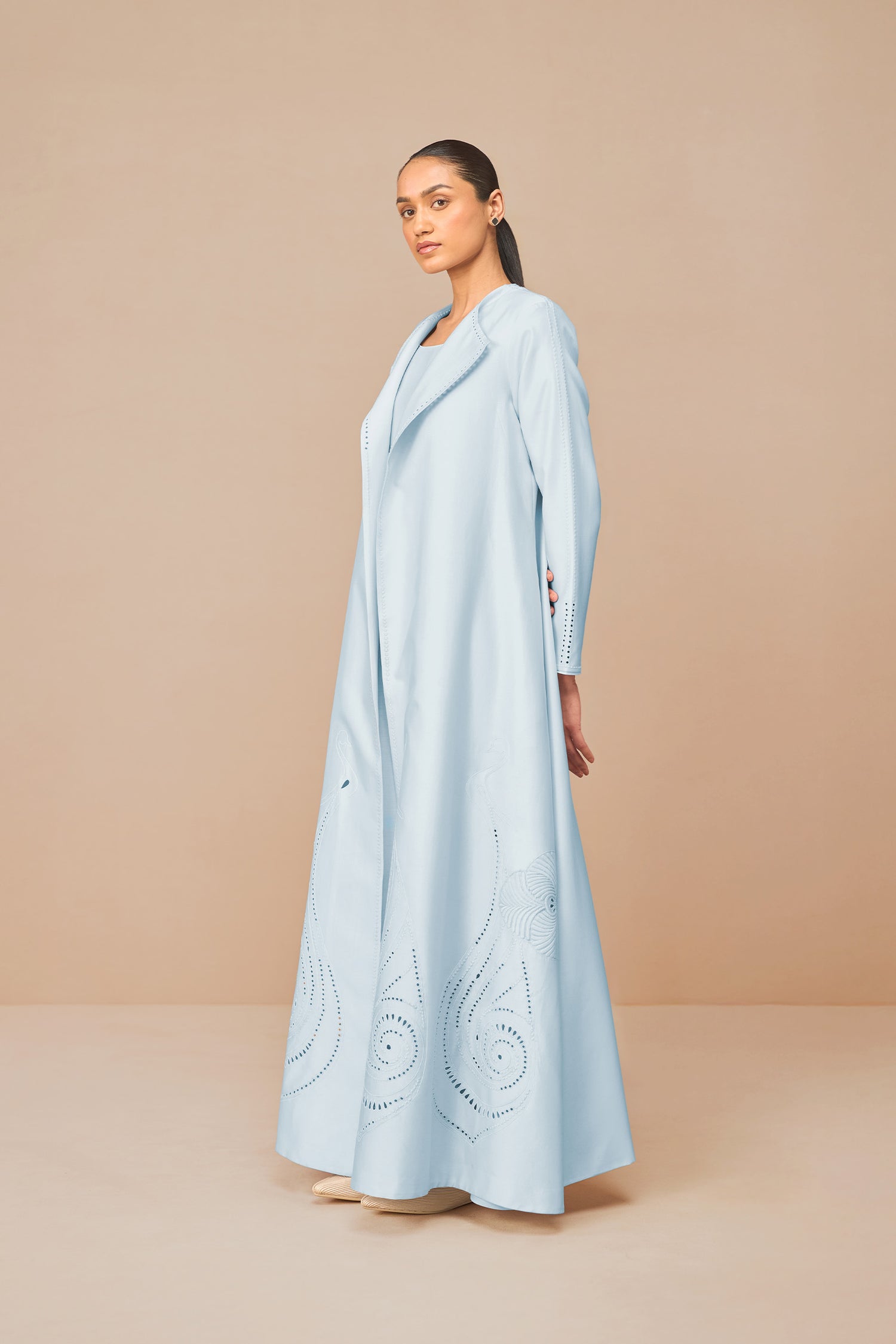Chanderi Raysa Jacket Set – Blue