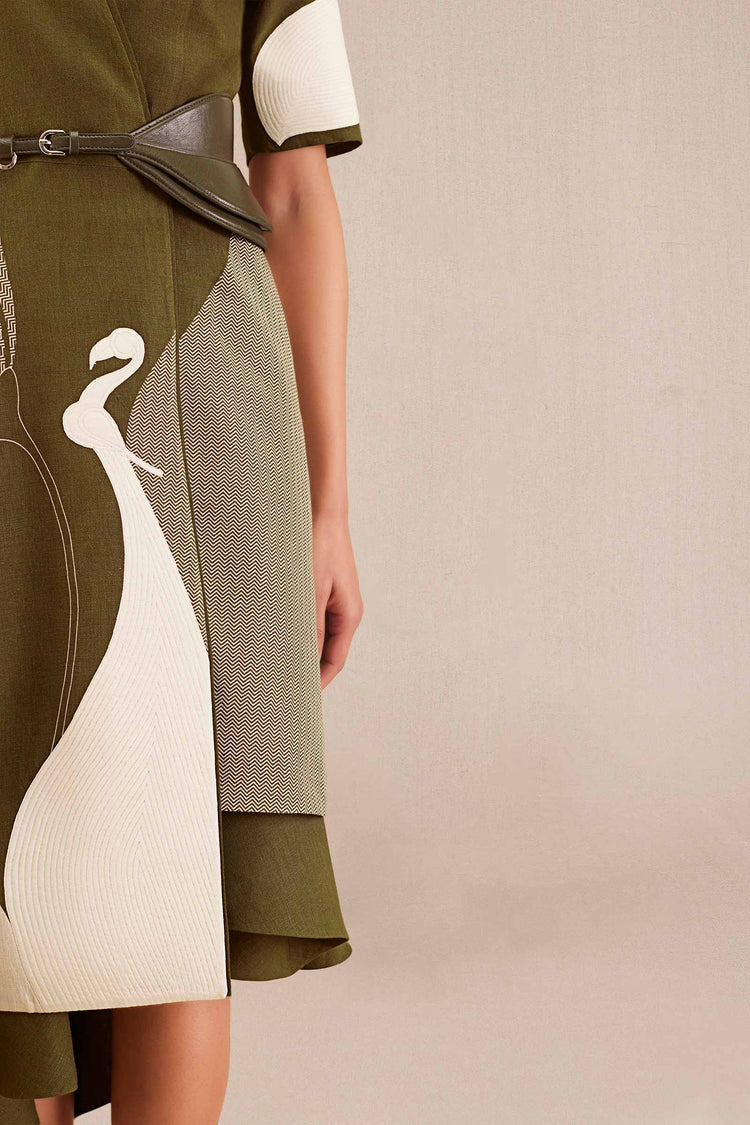 Naila Jacket Set - Olive