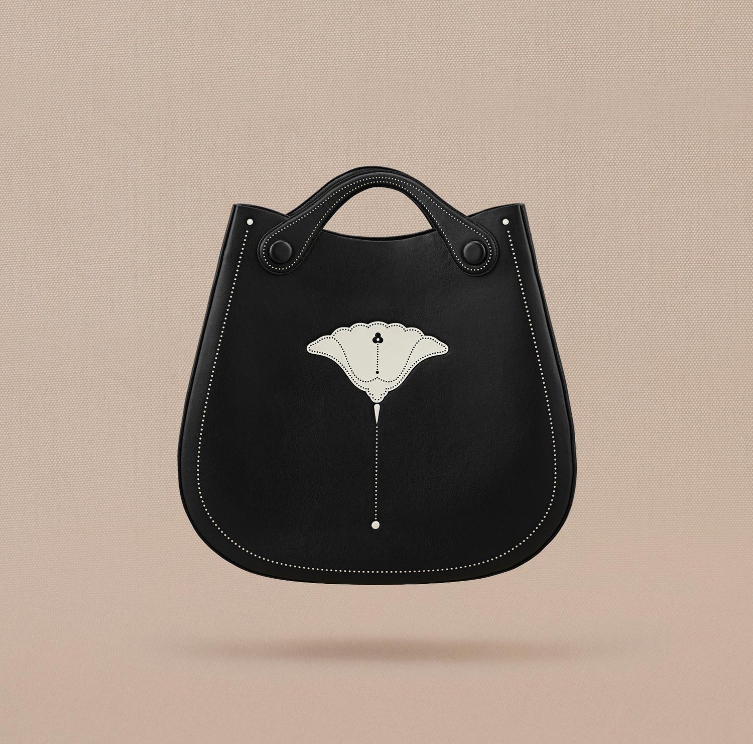 Faux Leather Judy Tote Bag – Black