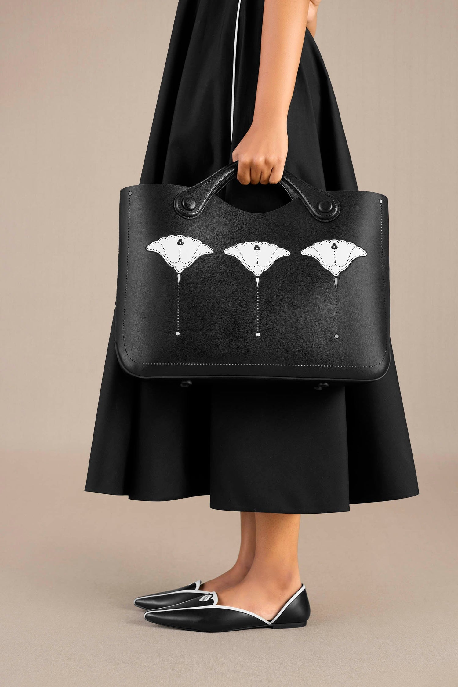 Faux Leather Zora Tote Bag – Black