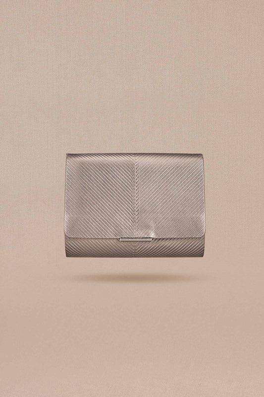 Faux Leather Zehra Clutch – Metallics