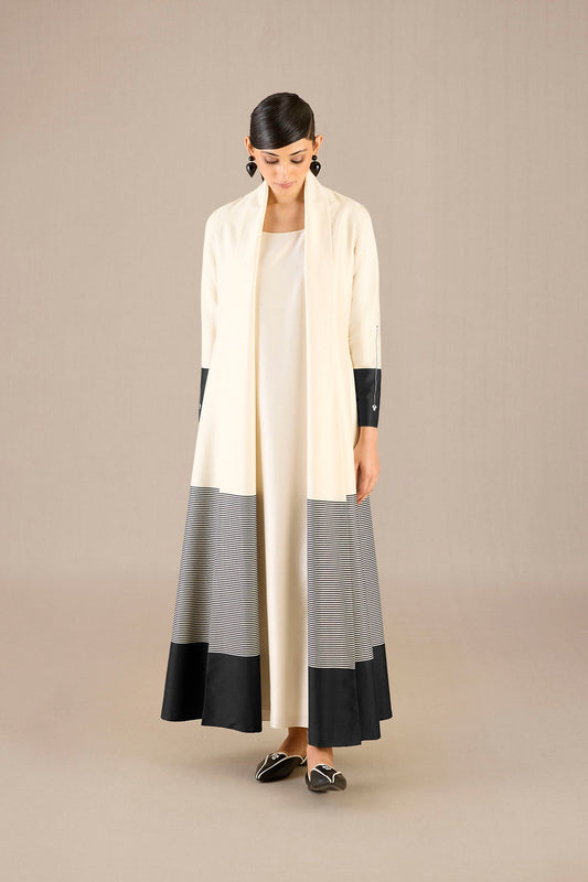 Chanderi Nakhat Jacket Set – Ivory