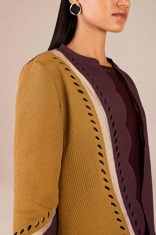 Chanderi Asira Jacket Set – Red