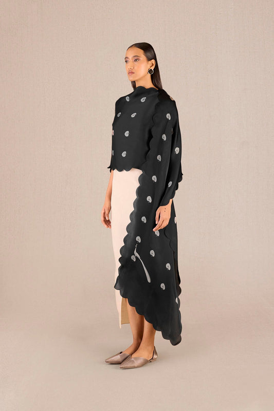 Organza Anvi Scarf – Black