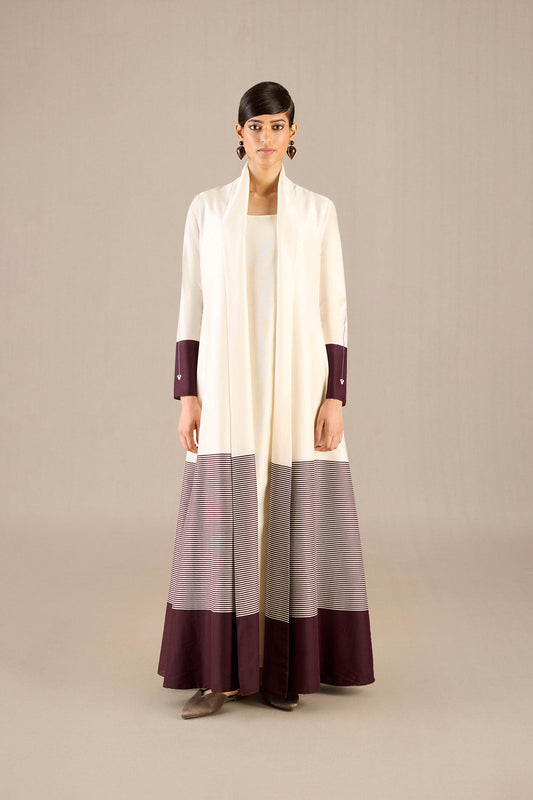Chanderi Nakhat Jacket Set – Ivory