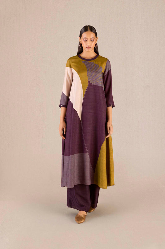 Silk Sahira Kurta Set – Brown