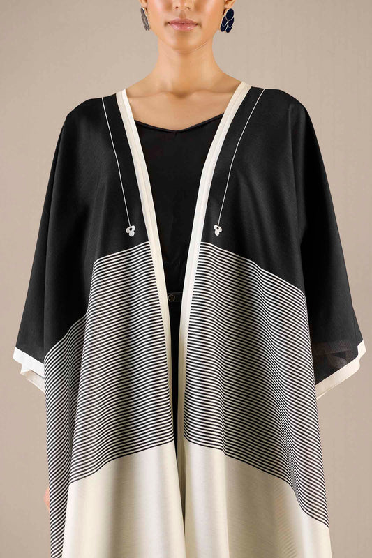 Silk Alaia Cape Set – Black