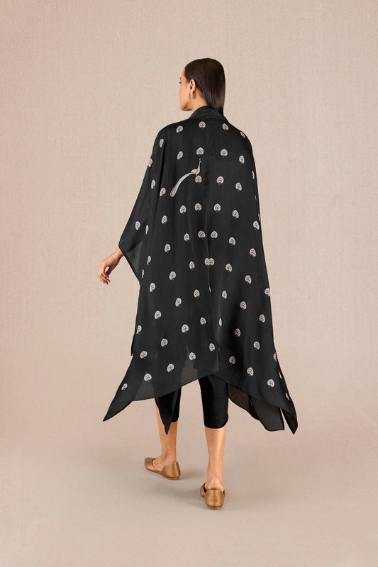 Organza Umaya Cape Set – Black