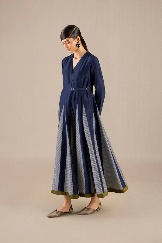 Chanderi Asma Dress – Blue