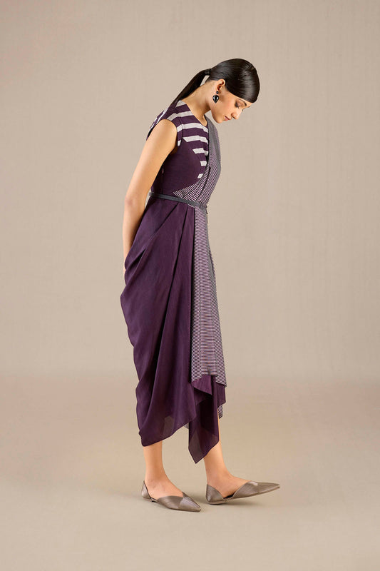 Silk Abha Saree – Purple