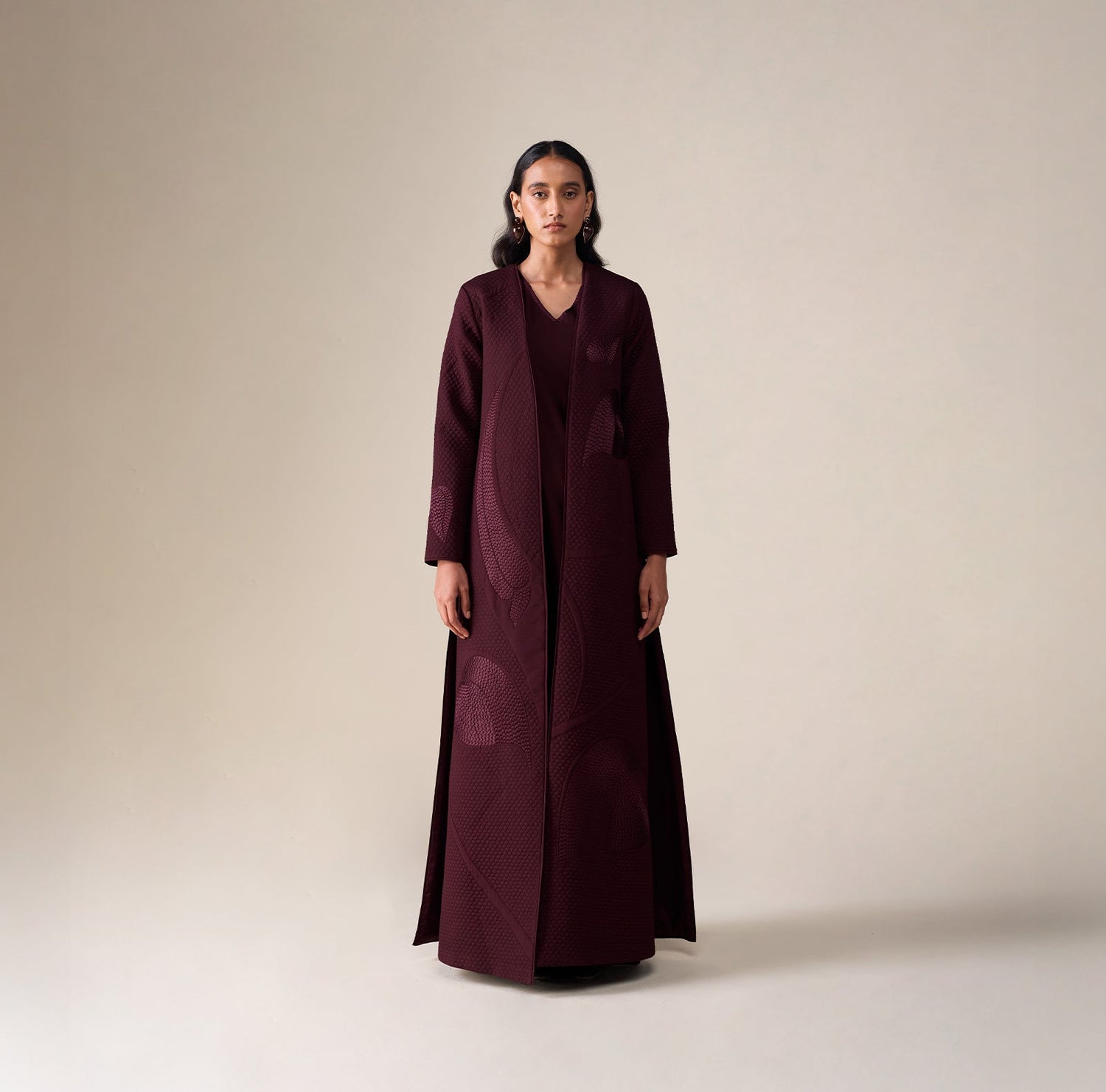  Silk Raziya Abaya Set – Red