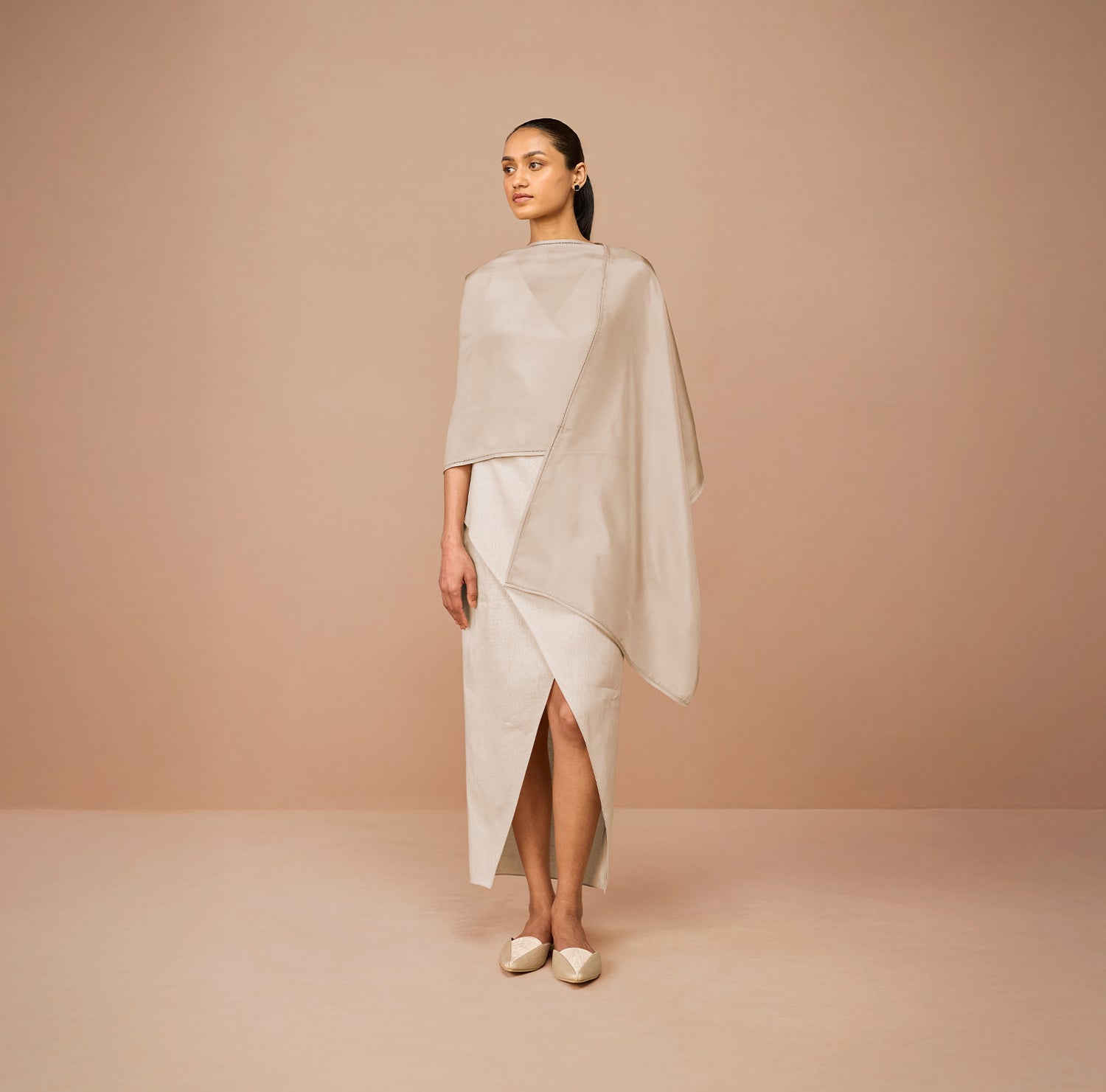  Silk Lois Scarf – Beige