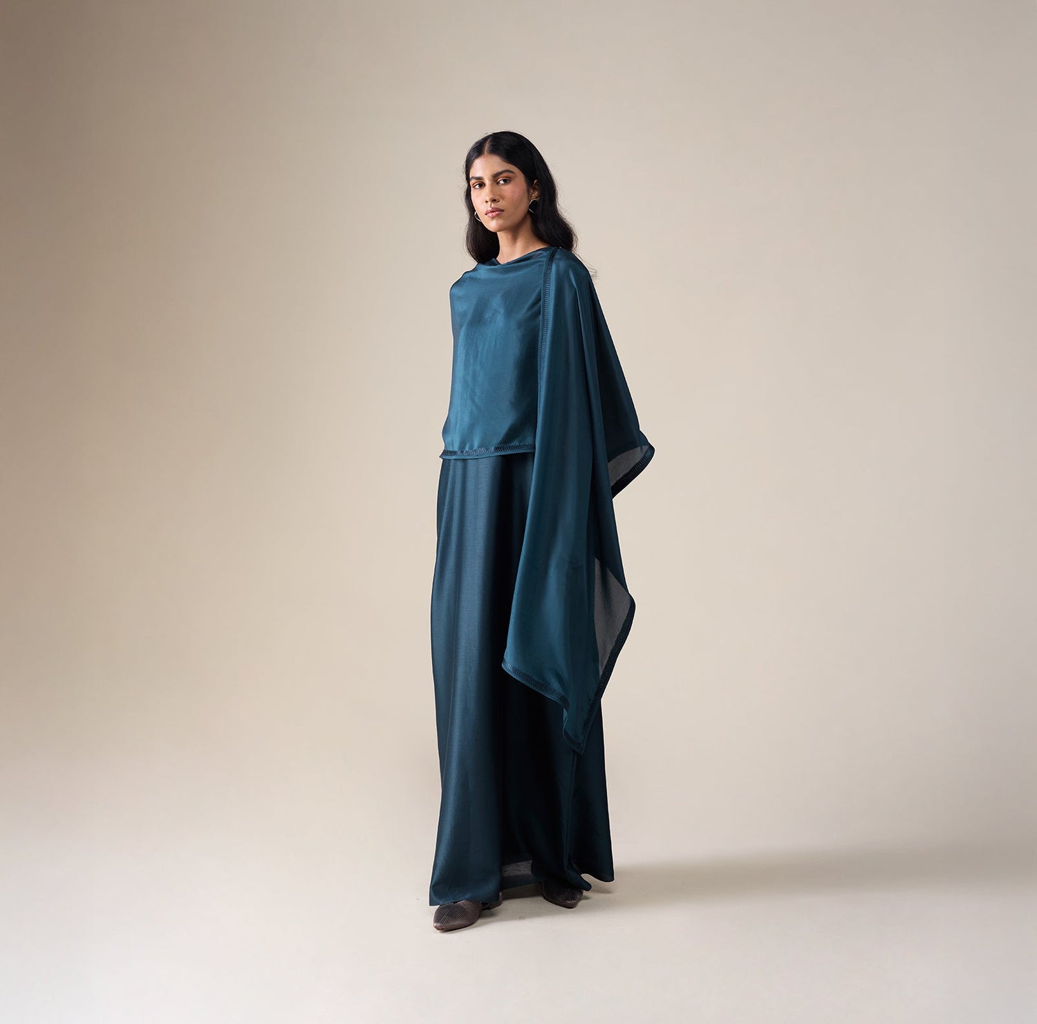  Silk Ivelle Scarf – Blue
