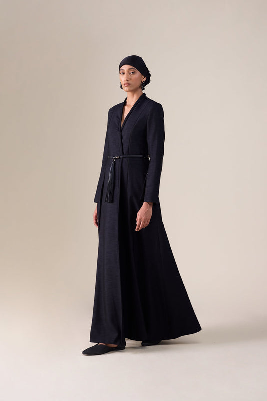 Silk Lev Jacket Set – Black