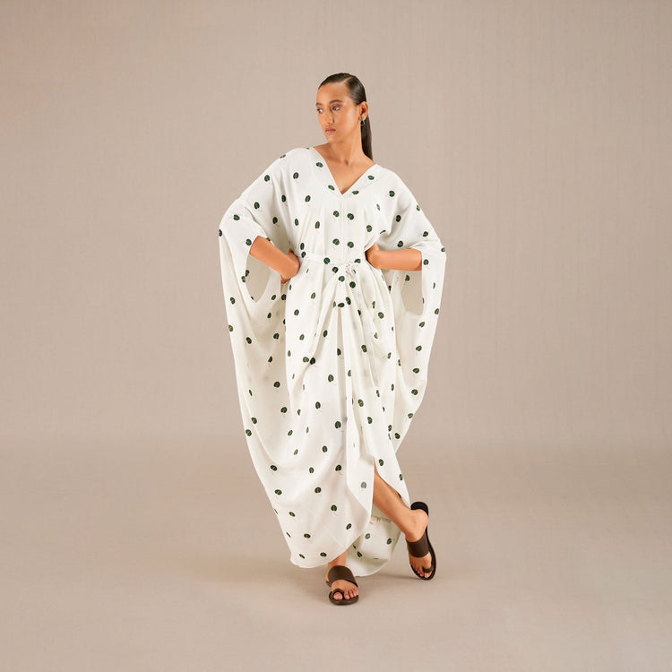 Aysha Kaftan Dress - Ivory