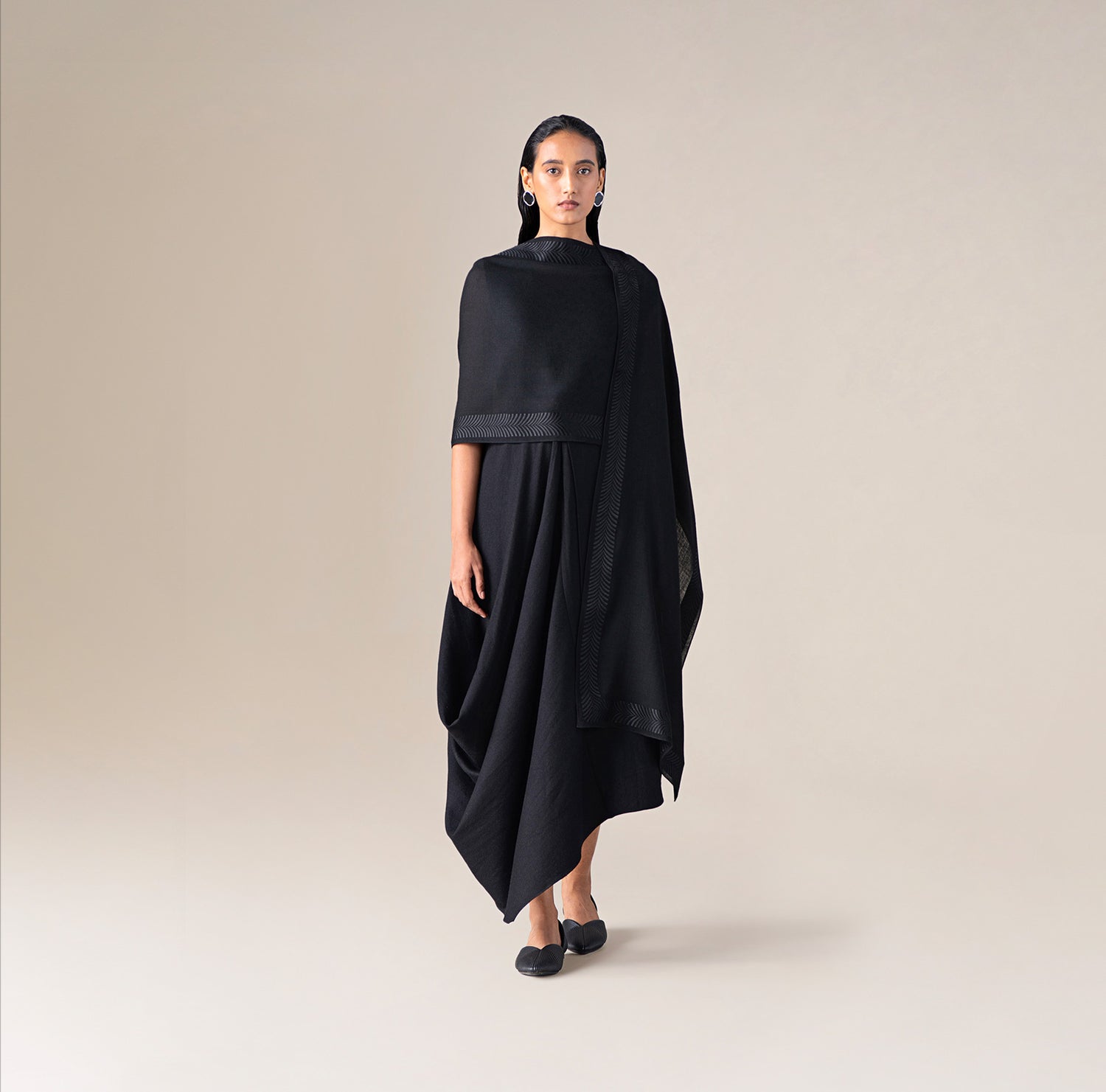  Wool Naomi Scarf – Black