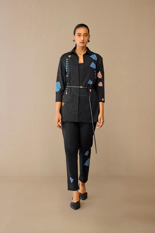 Cotton Neima Shirt Set – Blue