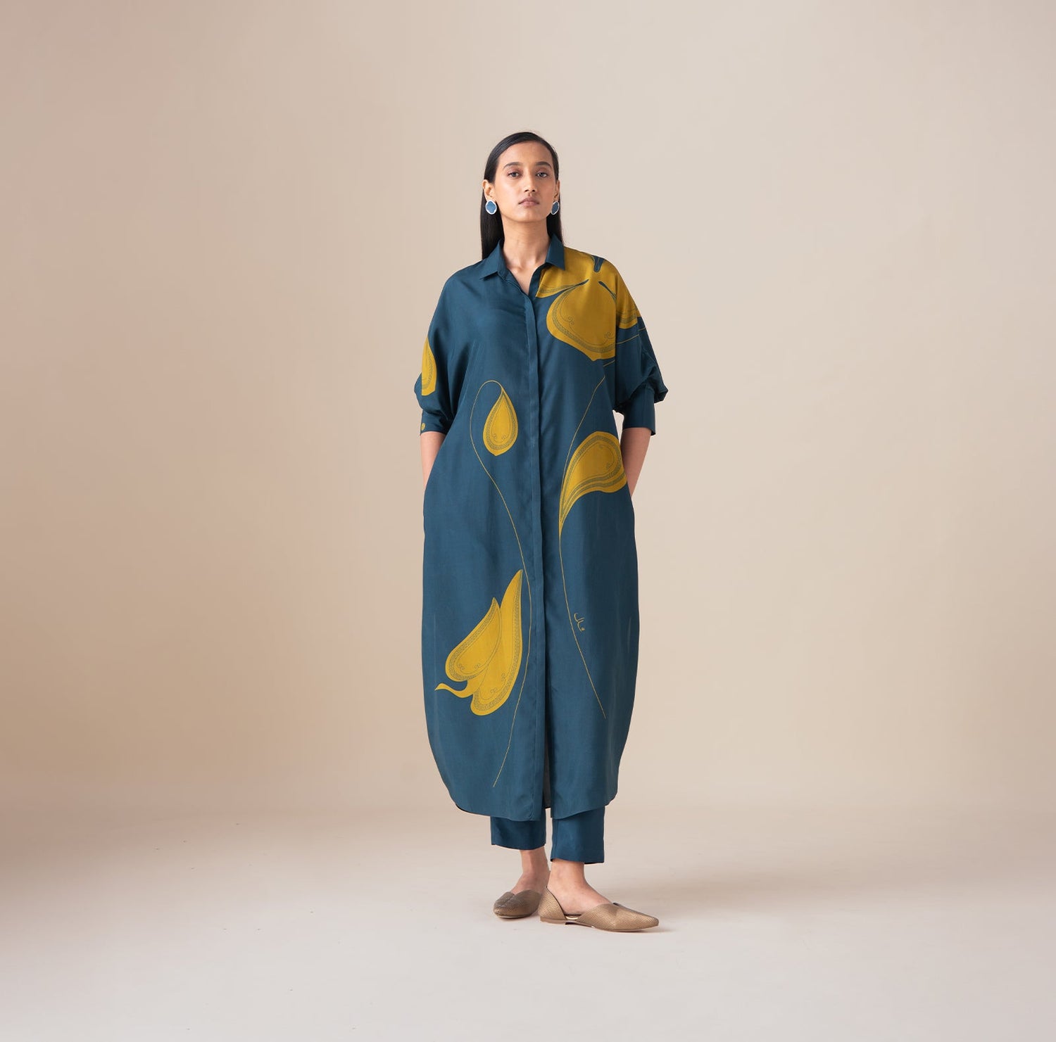  Habutai Kaia Tunic Set – Blue