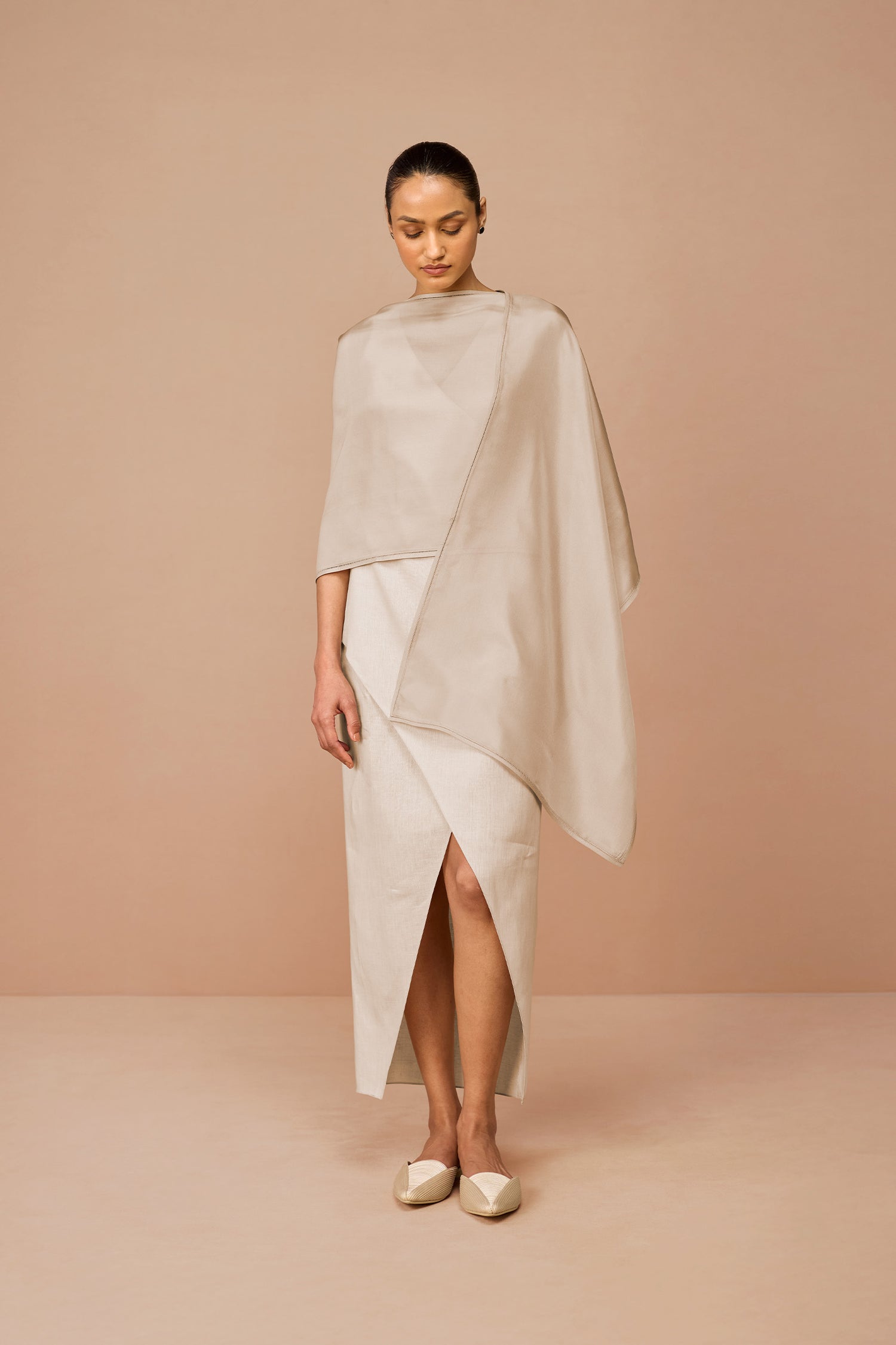  Silk Lois Scarf – Beige