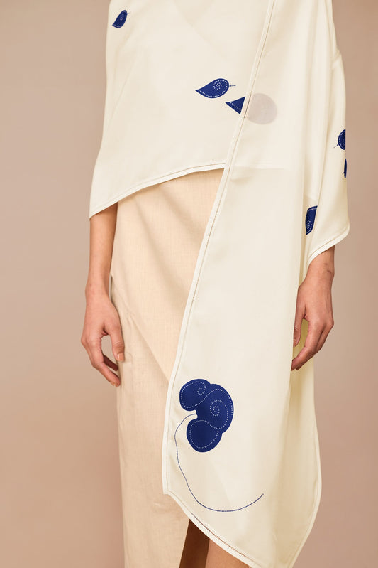 Silk Xena Scarf – Ivory