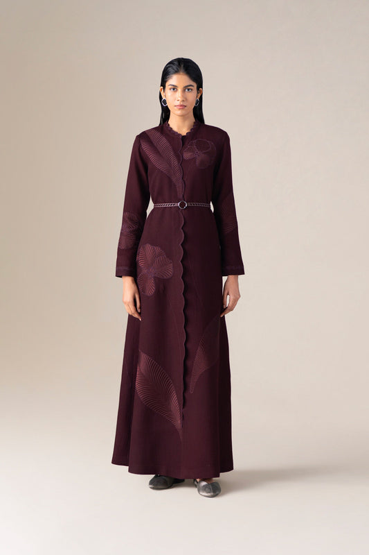 Wool Nahid Jacket Set – Red