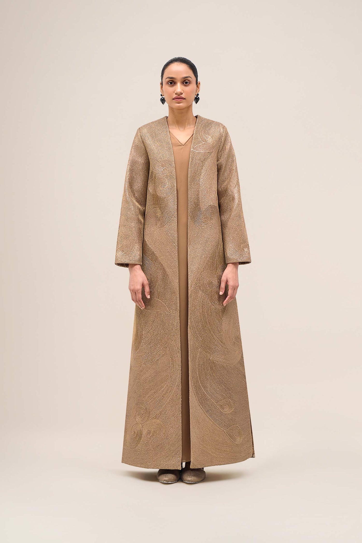  Cotton Zulfa Abaya Set – Metallics