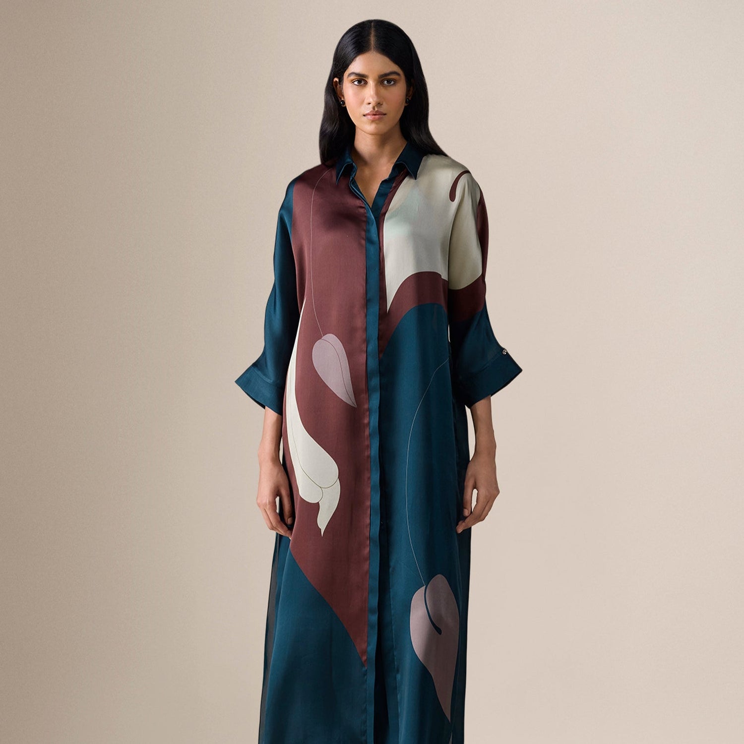 Organza Silfira Tunic Set – Blue