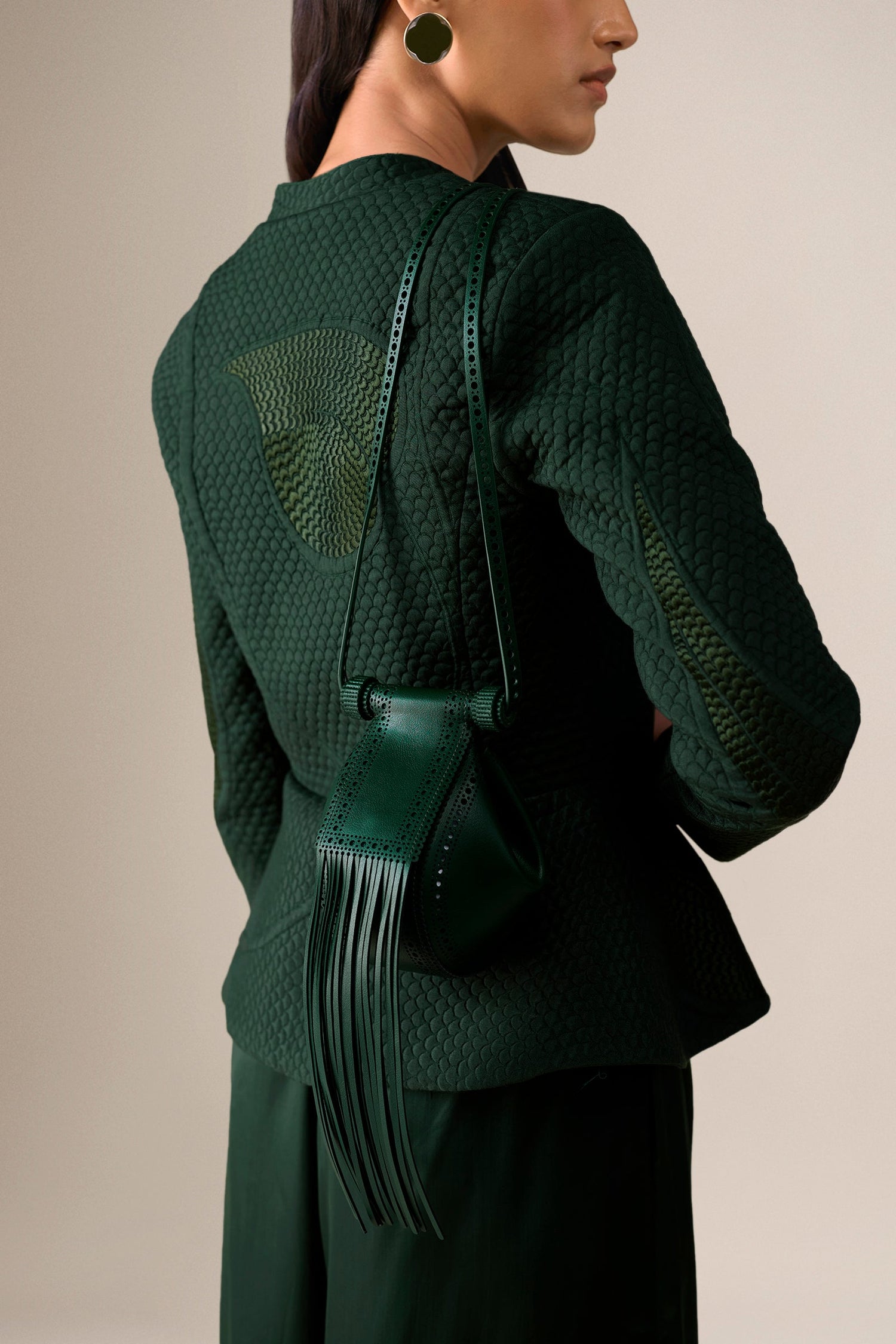   Faux Leather Zimri Bag – Green