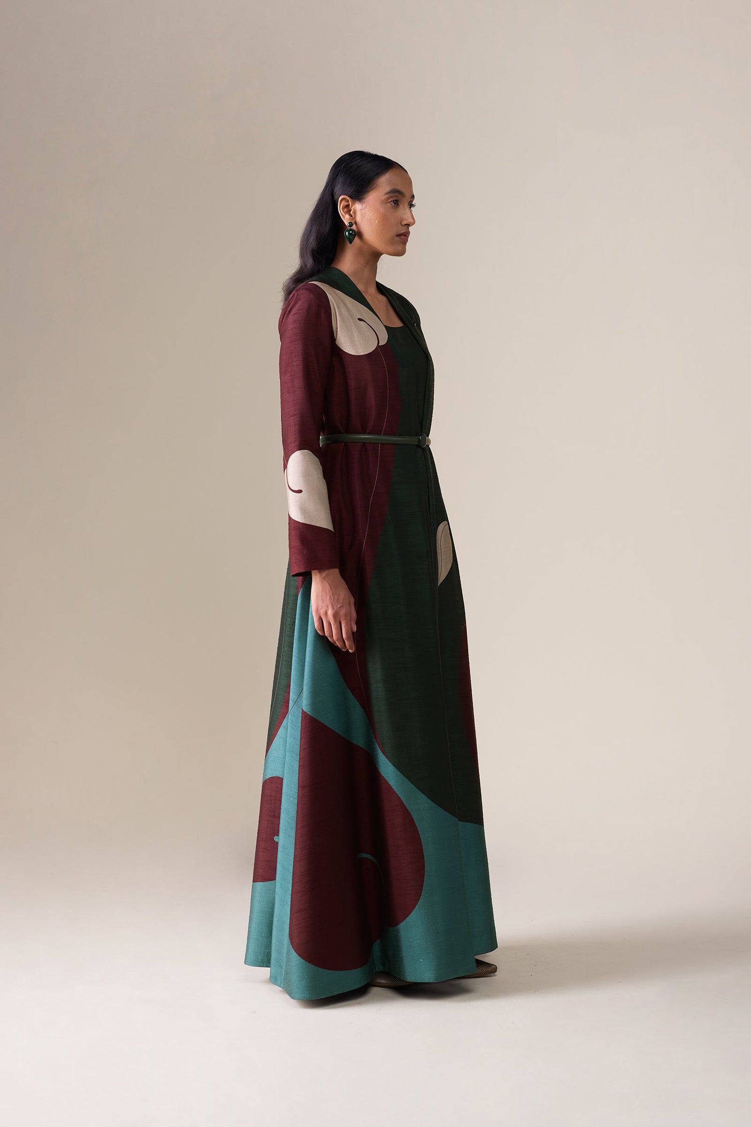  Organza Areli Abaya Set – Green