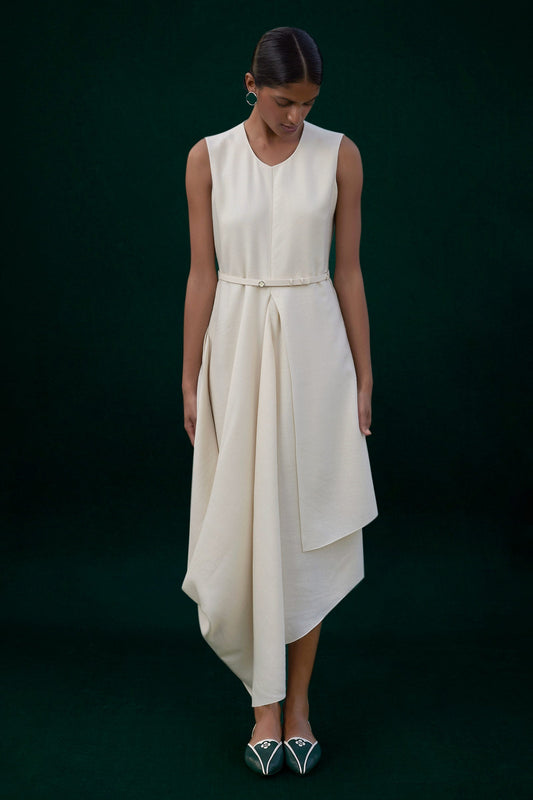 Wool Arzu Dress – Ivory