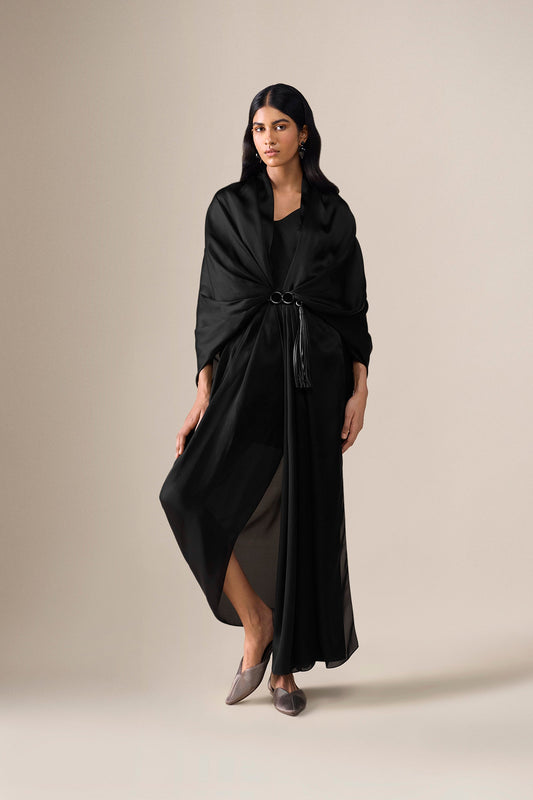Organza Ekiya Saree – Black