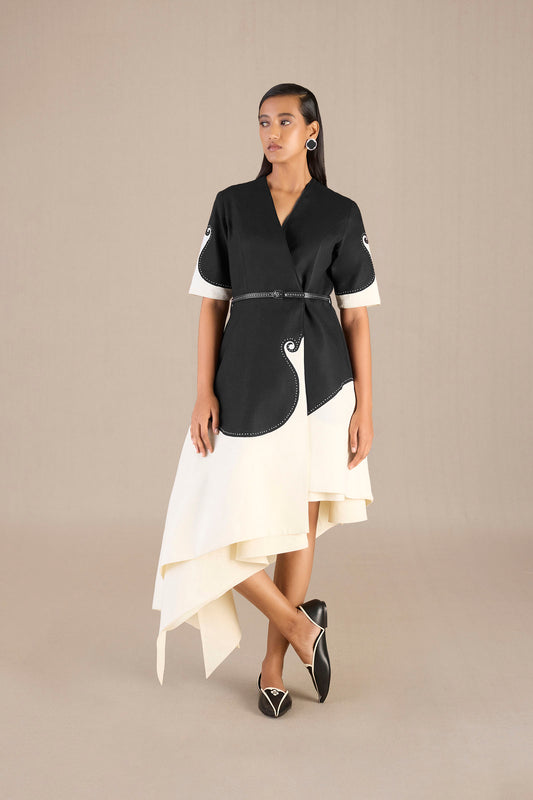 Linen Safa Jacket Set – Black