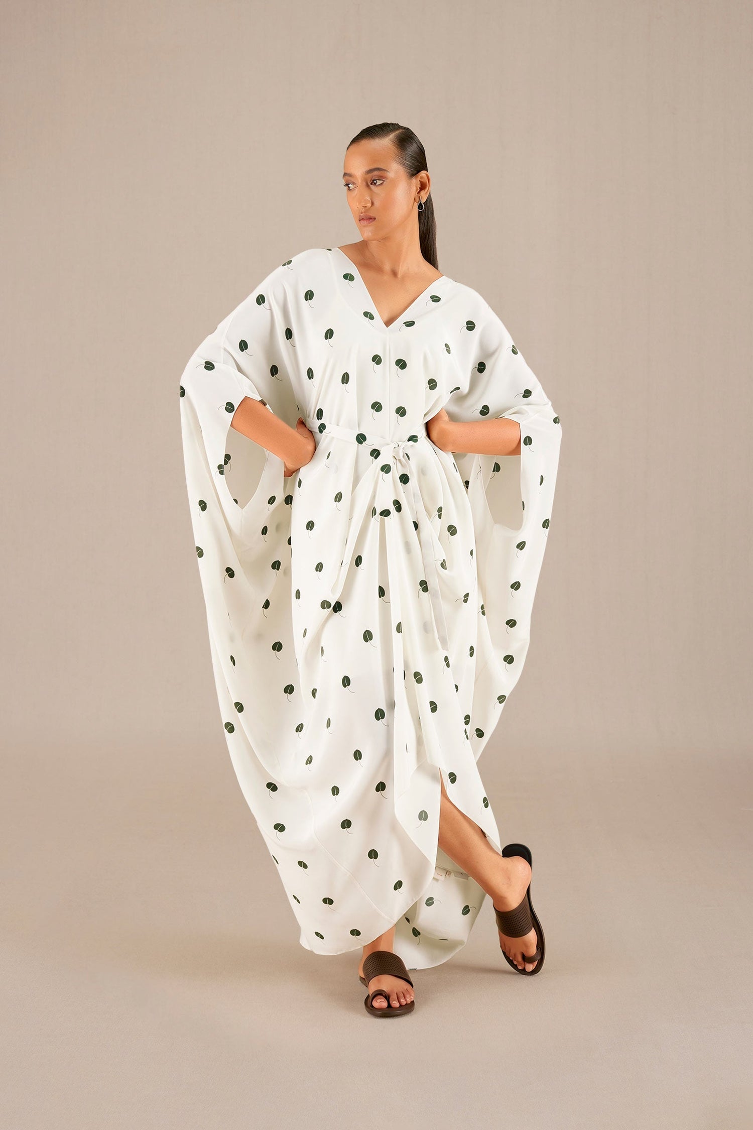 Aysha Kaftan Dress - Ivory