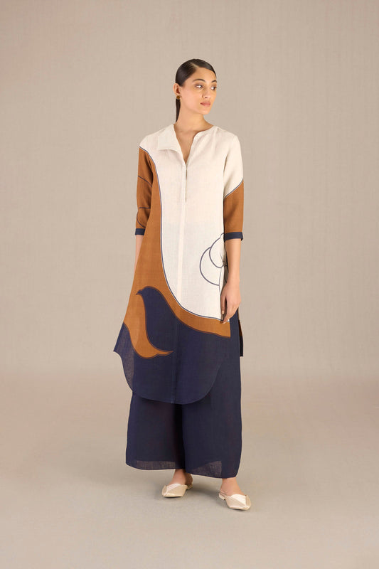 Linen Kara Tunic Set – Beige
